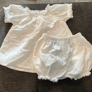 Cute white baby girl outfit